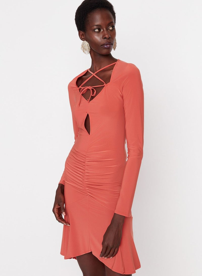 trendyol Ruched Jersey Dress - Image 4