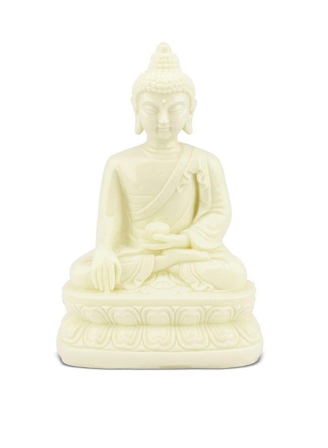 ThincAmaxe Peaceful Meditating Buddha Idol for Home Décor | Serenity White Buddha Statue for Living Room, Office & Meditation Space | Spiritual Decorative Showpiece for Positive Energy & Vastu Harmony - Image 5