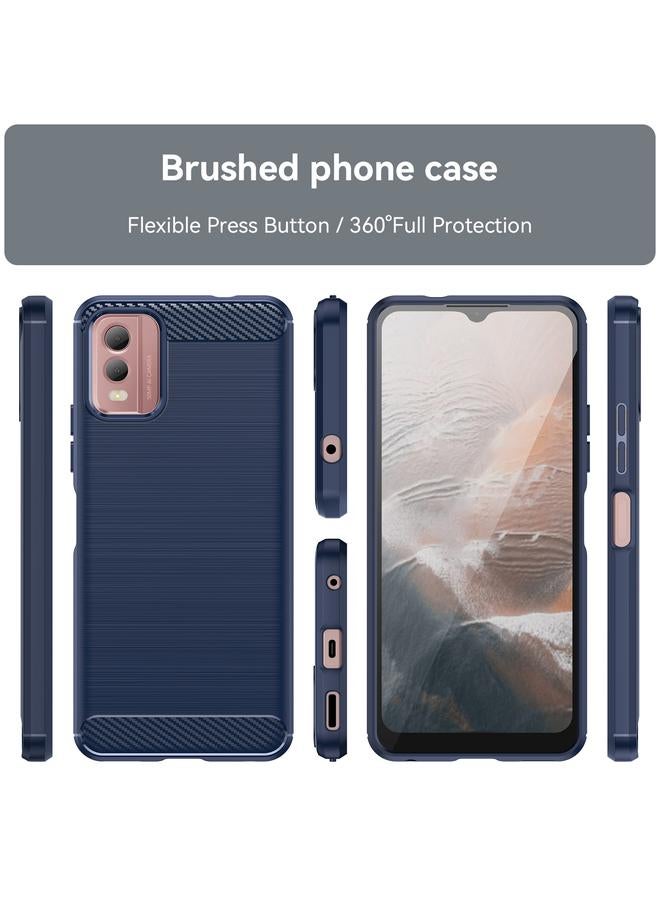 erorex Case For Nokia C32 Brushed Texture Carbon Fiber TPU Phone Case - Image 2