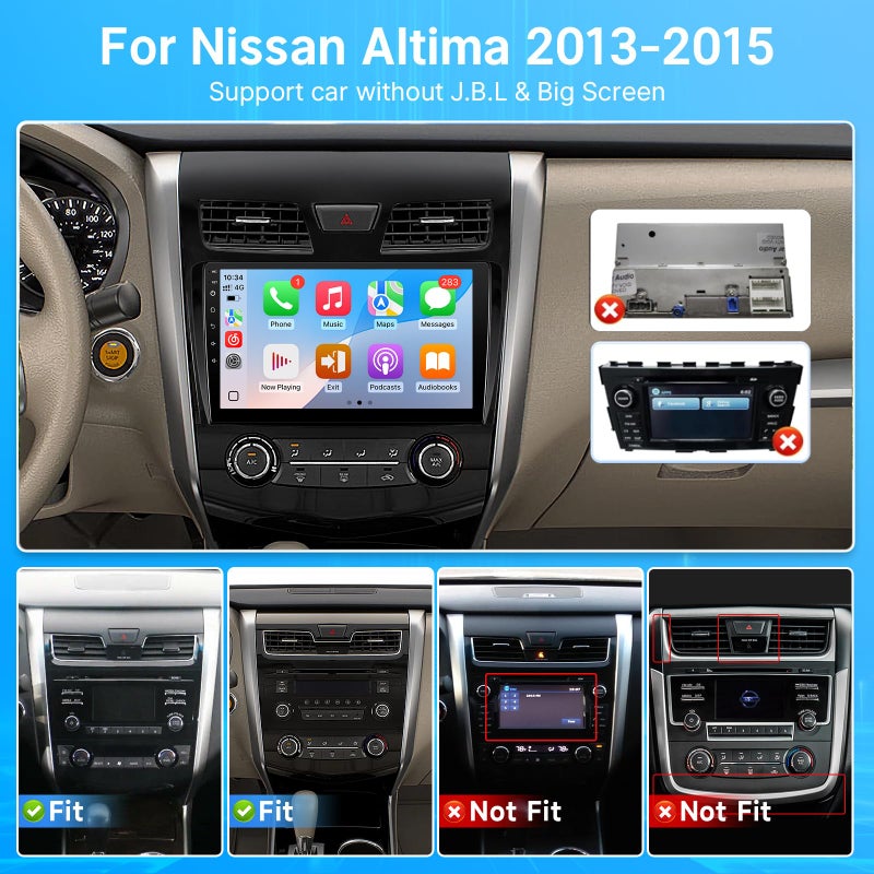 Leadfan Carplay for Nissan Altima 2013 2014 2015 Car Radio Android 12 10.1 inch Touch Screen Stereo for Nissan Altima with Wireless CarPlay Android Auto Head Unit Bluetooth GPS FM SWC Backup Camera - Image 2