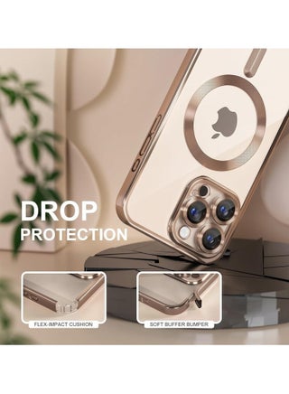 iPhone 16 Pro Max Case With MagSafe, Strong Magnet, [Shockproof Thin Cover] Full Camera Lens Protector, Plating Glossy Yellowing Resistant Shockproof Soft Protective Case Cover, Anti Scratch & Fingerprint - view 2