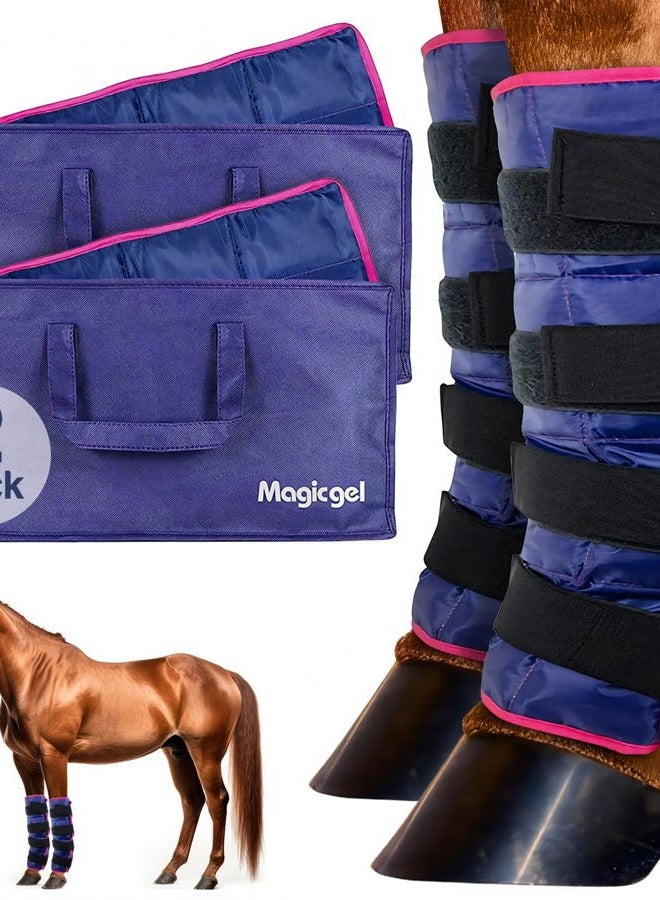 Magic Gel Horse Ice Pack - Cooling Leg Wraps for Hock, Ankle, Knee, Legs, Boots, and Hooves. (Twin Ice Boot, by ) - Image 1