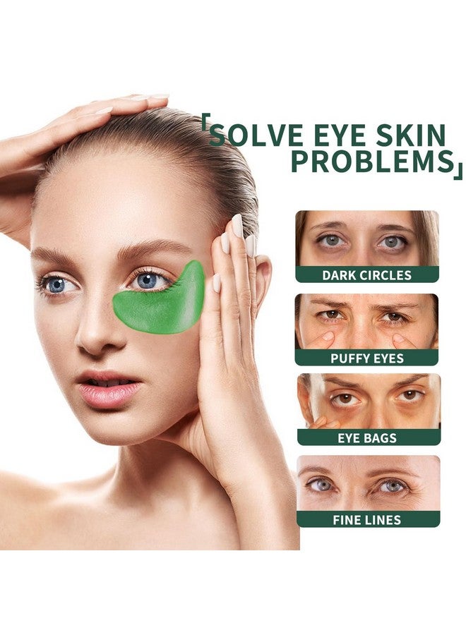 MAGHROLA Seaweed Under Eye Patches 60 PCS Skin Tightening eye mask,Collagen Skin Care Products,Eye Patches for Puffy Eyes dark circles,Wrinkles and puffiness,Revitalises and Refreshes Your (GREEN) - Image 3