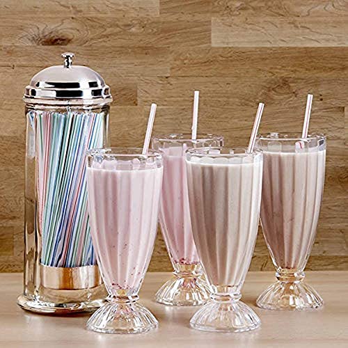 shreenath craft Glass Juice Milkshake Smoothies & Decoration Glasses - Clear, 350 Ml (Set of 4) - Image 1