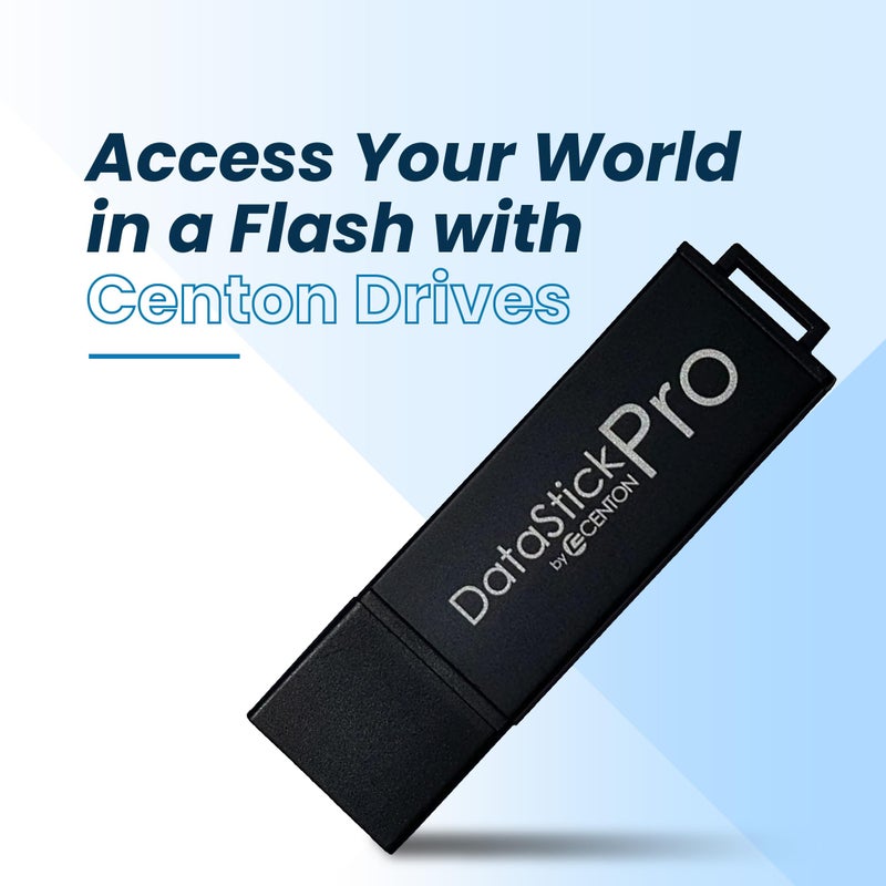 Centon Electronics MP Valuepack USB 3.2 Gen1 DataStick Pro Flash Drive, 8 GB, 5 USB Flash Drives, 5 Pack, Black - Image 2