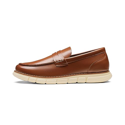 Bruno Marc Men's Casual Dress Shoes Slip-on Lightweight Penny Loafers EZFlex GlideBreeze,Size 8,Brown,SBLS2349M - Image 2
