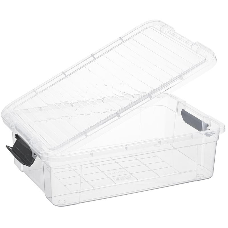 Superio Clear Storage Box with Lid, 13.7 Quart Plastic Container Bins for Organizing, Stackable Crates, BPA Free, Non Toxic, Odor Free, Organizers for Home, Office, School, and Dorm - Image 2
