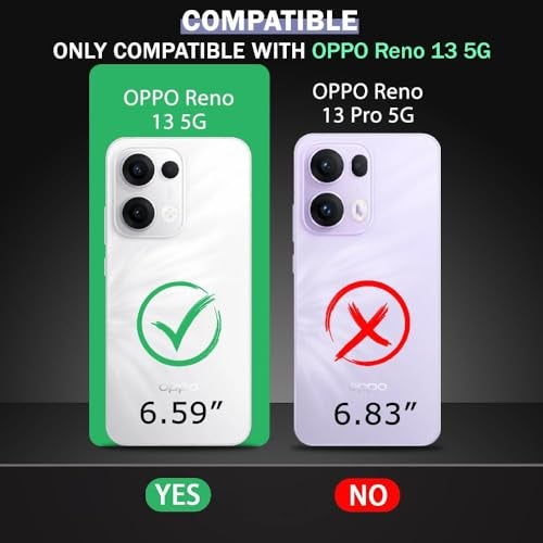 Casotec Back Cover for Oppo Reno13 5G | Full Camera Protection | Premium Liquid Silicon Case | Flexible Bumper Case for Oppo Reno13 5G (Black) - Image 2
