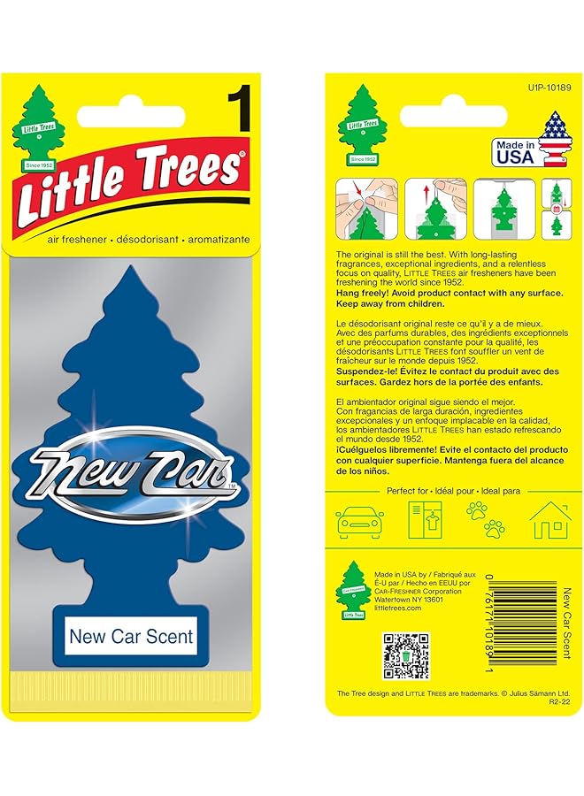 ليتل تريز معطر جو للسيارة 76171101891 أصفر برائحة السيارة الجديدة - 1 لكل عبوة - Image 2