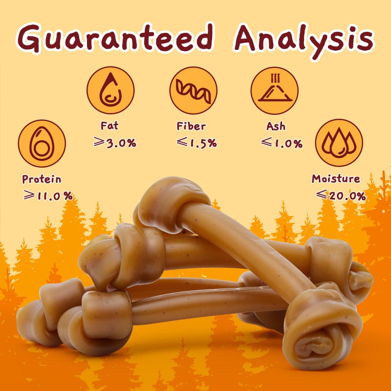 Jungle Calling Rawhide Free Dog Treats, Peanut Butter Bones, 6.5'' Pet Chews for Medium and Large Dogs,Digestible Chewing Snacks,4 Count (Pack of 1) - Image 4