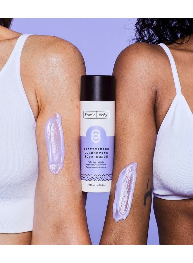 frank body Niacinamide Correcting Body Serum | Vegan, Cruelty Free, Anti-Aging Body Moisturizer | Tackles Uneven Skin With Niacinamide, Superfood Berry Extracts, & Green Tea | 4.43 Fl Oz / 140 Ml - Image 4