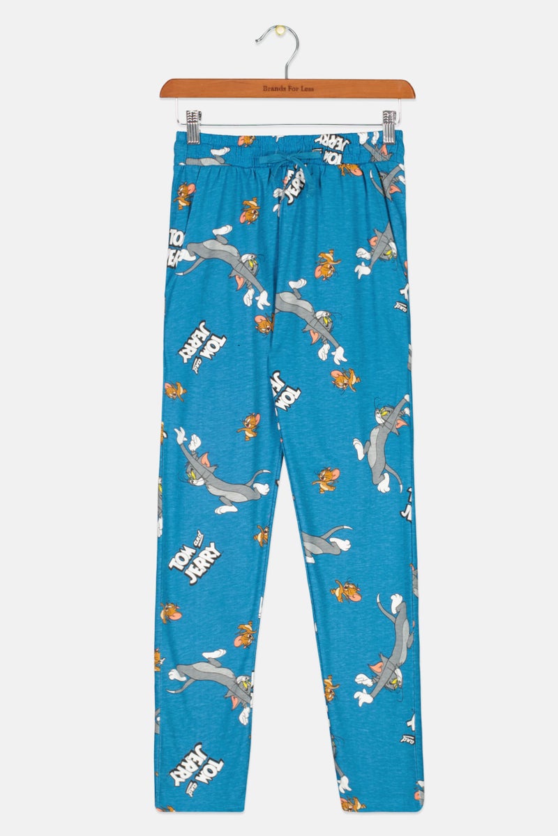 Tom And Jerry Kids Boy Allover Print Pyjama Bottom, Blue Combo - Image 1