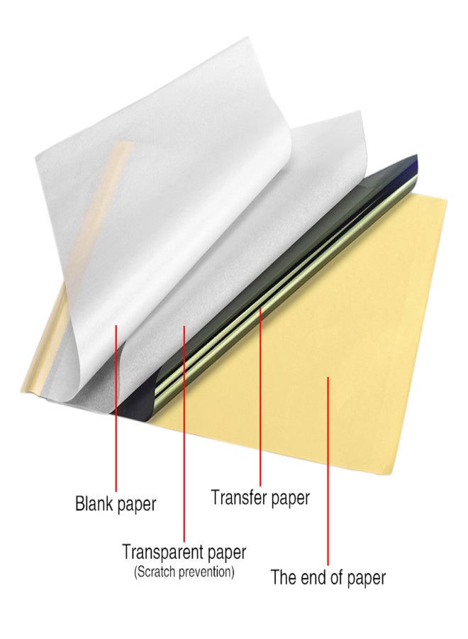 أتوموس ١٠٠ ورقة من ورق استنسل نقل الوشم A4، ٤ طبقات، ورق تدريب الوشم لفن الوشم، مستلزمات الوشم - Image 5