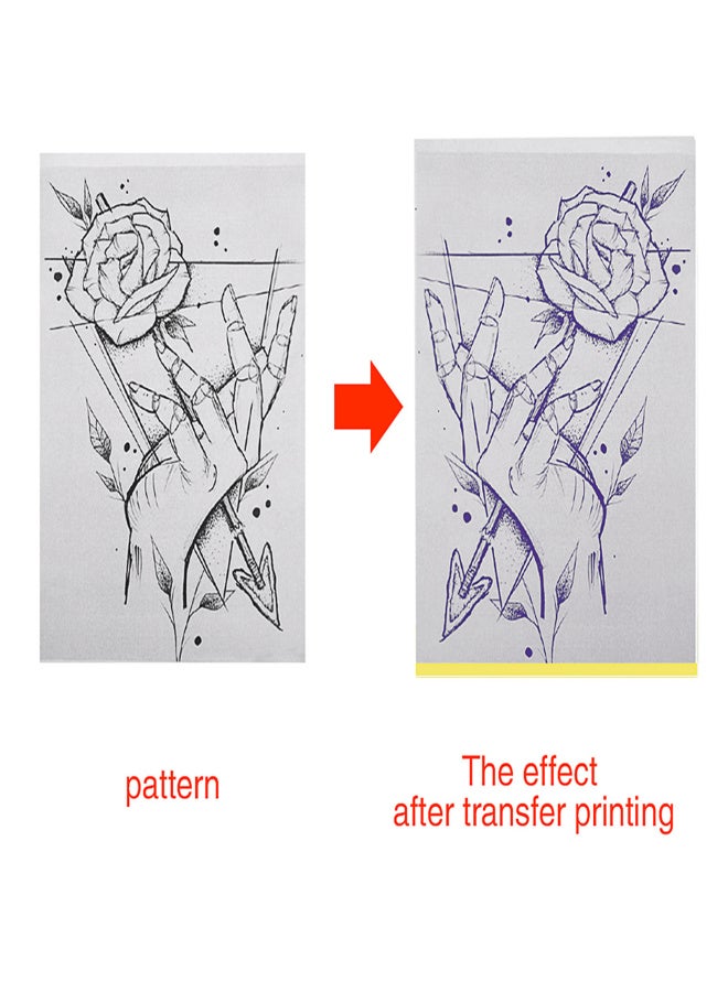 أتوموس ١٠٠ ورقة من ورق استنسل نقل الوشم A4، ٤ طبقات، ورق تدريب الوشم لفن الوشم، مستلزمات الوشم - Image 2