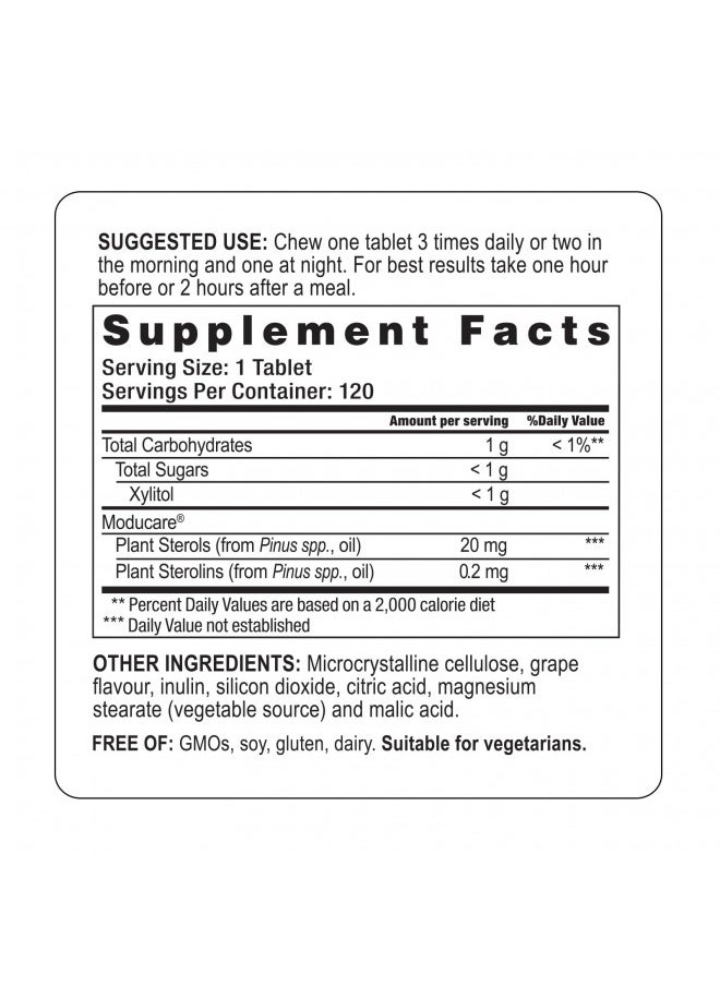 Moducare - Moducare Daily Immune Support, Plant Sterol Dietary Supplement, Grape Flavored, 120 chewable Tablets (Packaging May Vary) - Image 1