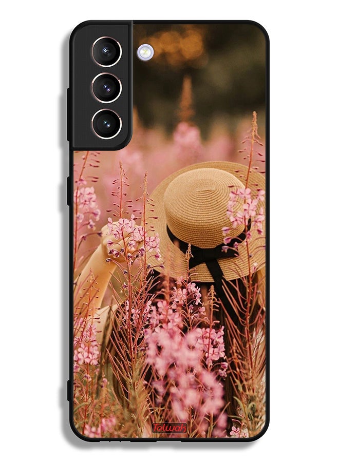 Tolwak Samsung Galaxy S21 Plus 5G Protective Case Cover Hat Girl In Flowers - Image 3