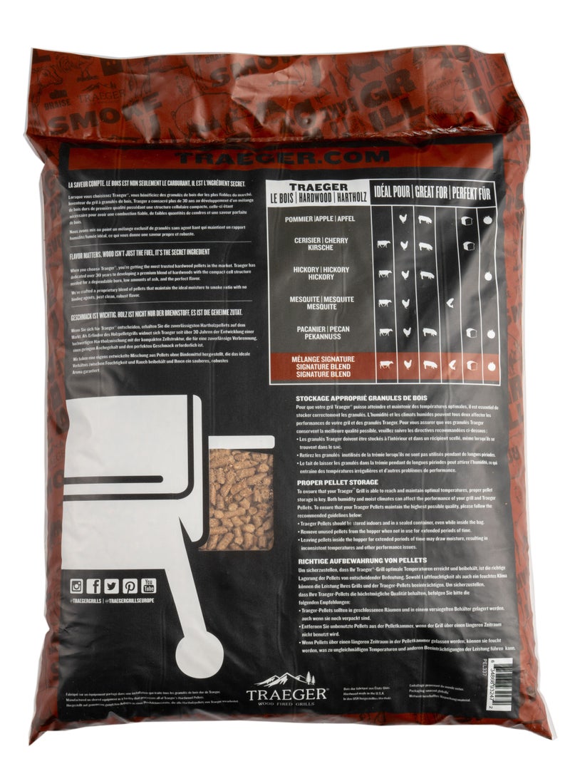 TRAEGER Signature Blend 100% All-Natural Wood Pellets For Smokers And Pellet Grills, Bbq, Bake, Roast, And Grill, 20 Lb. Bag  - Image 2