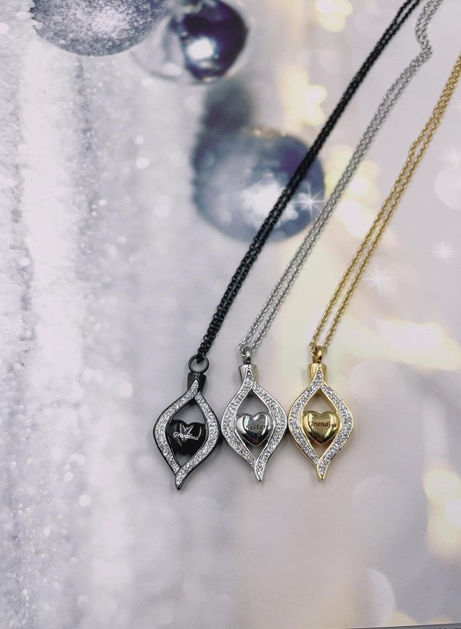 OutstandLong Teardrop Heart Mom Dad Grandma Cremation Urn Necklace for Ashes Human Holder Memorial Keepsake Pendant Jewelry - Image 4