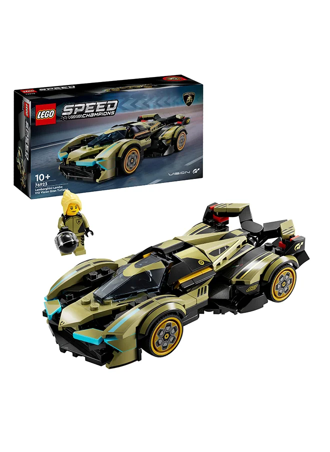 LEGO LEGO Speed Champions Lamborghini Lambo V12 Vision GT Super Car Toy for 10 Plus Year Old Boys & Girls, Buildable Vehicle Model Set, Kids' Bedroom Decoration, Ramadan Gift for Kids 76923