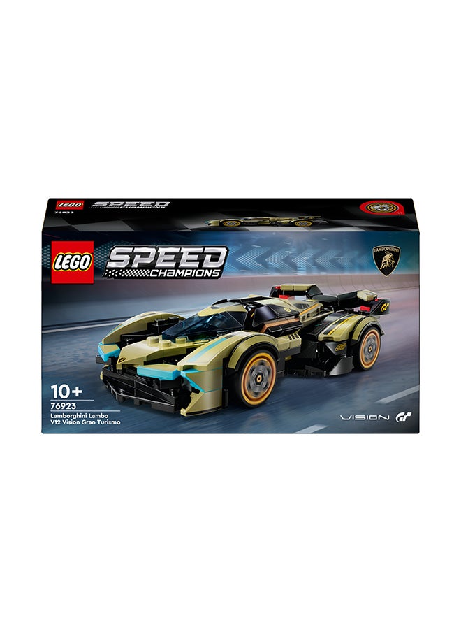 LEGO - Speed Champions Lamborghini Lambo V12 Vision GT Super Car Toy for 10 Plus Year Old Boys & Girls, Buildable Vehicle Model Set, Kids' Bedroom Decoration, Birthday Gift Idea 76923 (230 pieces) - Image 1