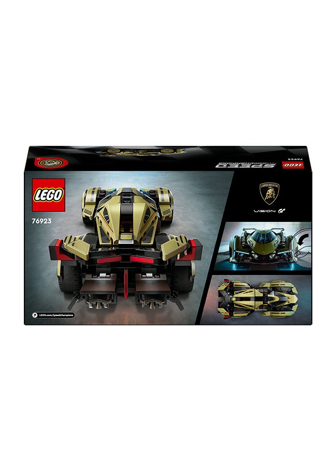 LEGO - Speed Champions Lamborghini Lambo V12 Vision GT Super Car Toy for 10 Plus Year Old Boys & Girls, Buildable Vehicle Model Set, Kids' Bedroom Decoration, Birthday Gift Idea 76923 (230 pieces) - Image 1