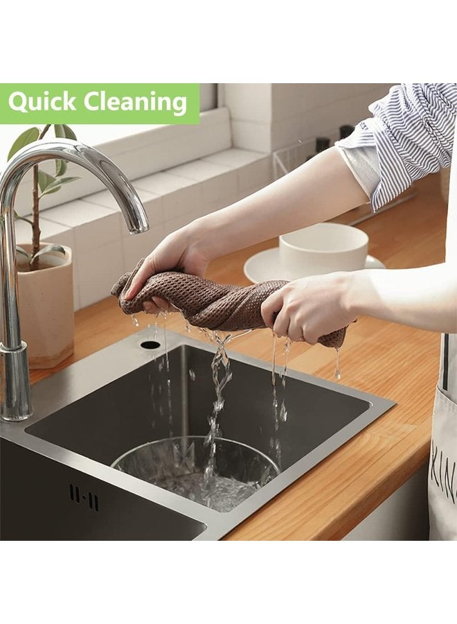 أوزيغالور 6 قطع من مناشف المطبخ القطنية المنسوجة بنمط الوافل، مناشف أطباق فائقة النعومة وذات قدرة امتصاص عالية وسريعة الجفاف - Image 5