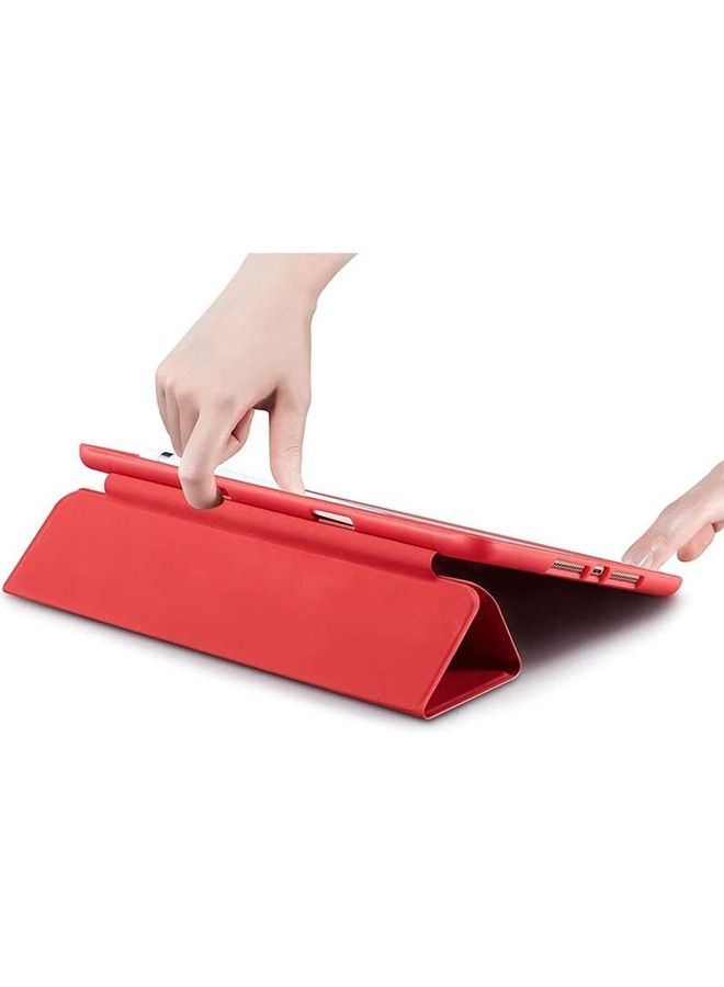 Captaintech iPad 10.2 Inch Case (9th/8th/7th Gen 2021-2019) – Slim Protective Cover with Pencil Holder u0026 Magnetic Stand | Auto Sleep/Wake | Soft TPU Back – (Red) ﻿ - Image 2