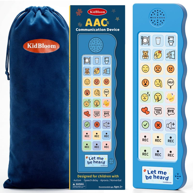 KidBloom AAC Device for Autism Non Verbal Communication Tools for Speech Therapy with 6 Programmable Buttons Adjustable Volume Sensory Toys for Autistic Kids Ages 37 - Image 2