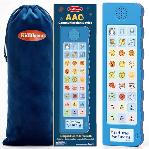 KidBloom AAC Device for Autism Non Verbal Communication Tools for Speech Therapy with 6 Programmable Buttons Adjustable Volume Sensory Toys for Autistic Kids Ages 37 - Image 1
