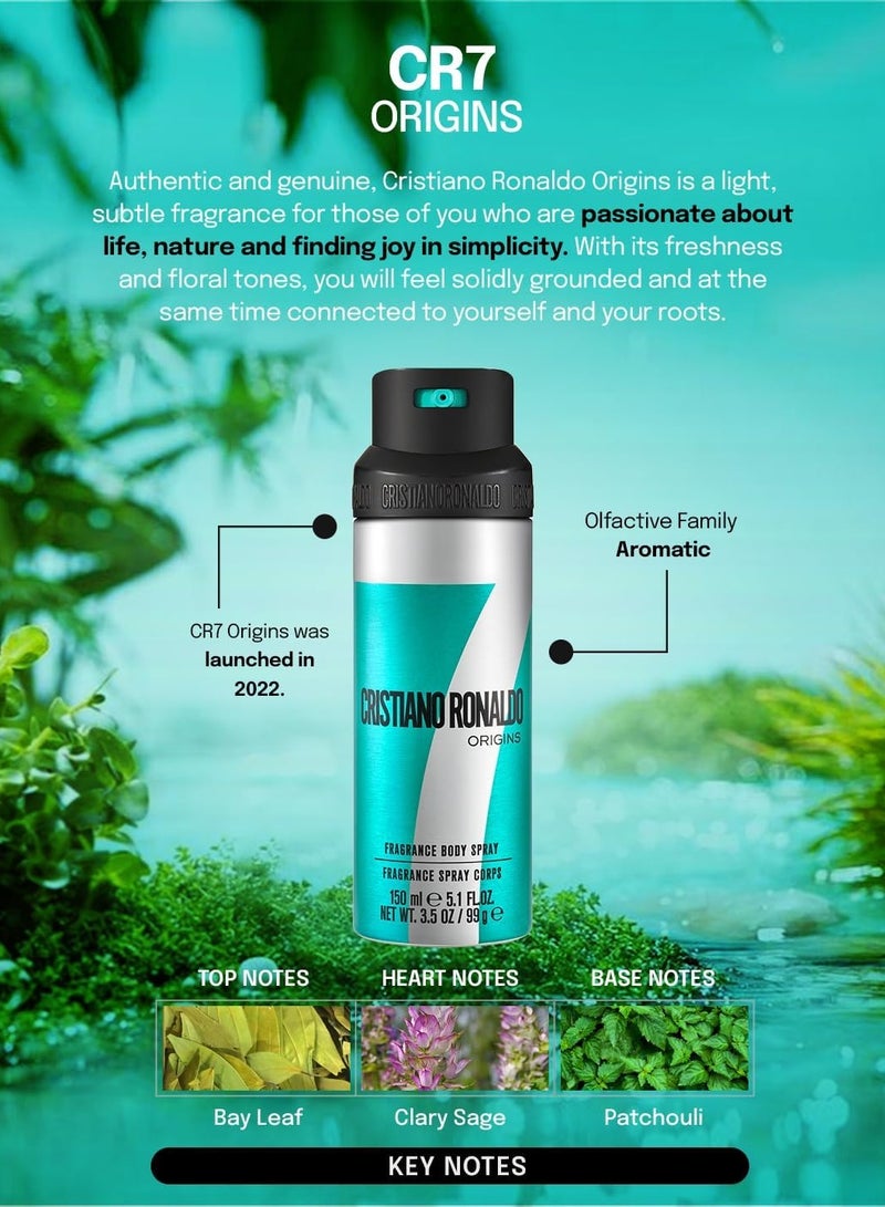 كرستيانو رونالدو - بخاخ مزيل العرق سي ار 7 اوريجينز 150 مل - Image 2