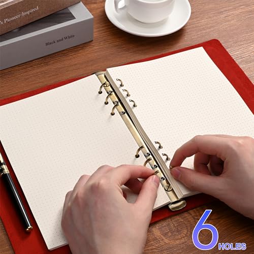 Tofun A5 Dot Grid Paper, 6 Hole Punched,A5 Dotted Refill Paper for Planner/Binders/Organizer, 8.3x5.6 Inch,80 Sheets,Beige,100GSM (1) - Image 5