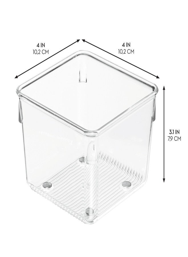 iDesign Plastic Drawer Organizer Bins - Storage for Kitchen, Bathroom, and Desk Drawers - Set of 6 - Clear - Image 3