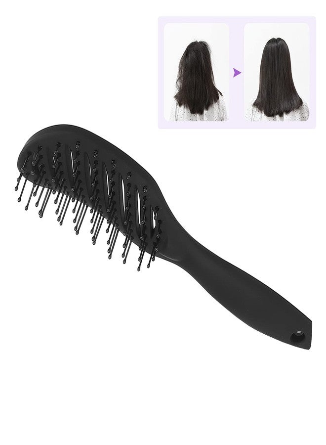 Sonew Curved Vented Brush, Professional Curved Vent Styling Hair Brushes Fast Drying Hair Detangling Massage Brush, Detangling Brush for Men and Women (Black) - Image 5