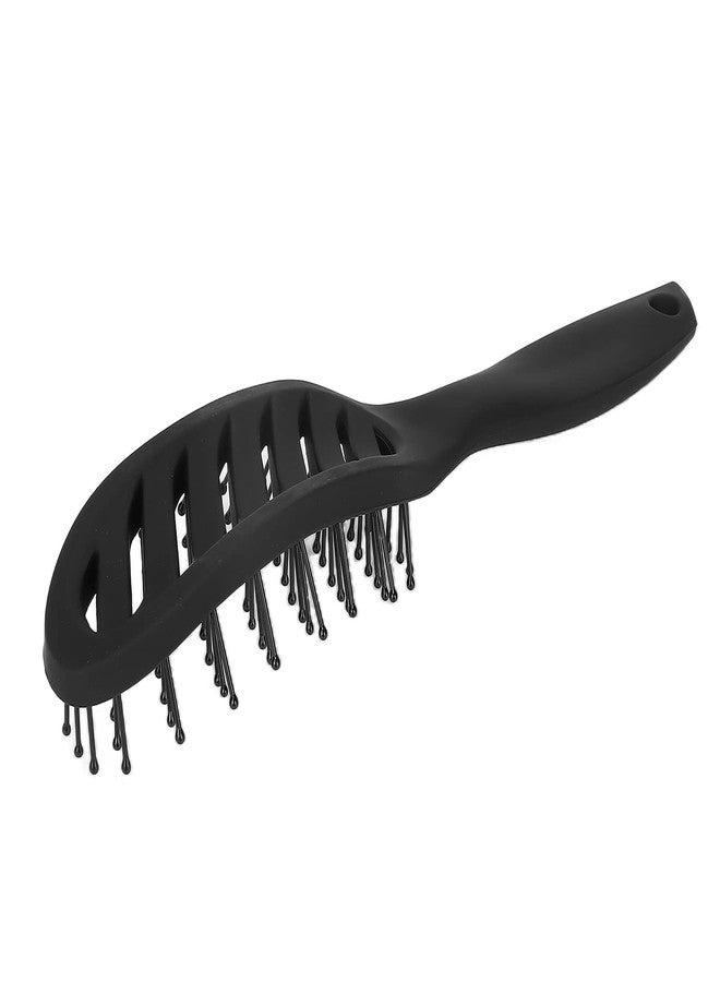 Sonew Curved Vented Brush, Professional Curved Vent Styling Hair Brushes Fast Drying Hair Detangling Massage Brush, Detangling Brush for Men and Women (Black) - Image 1