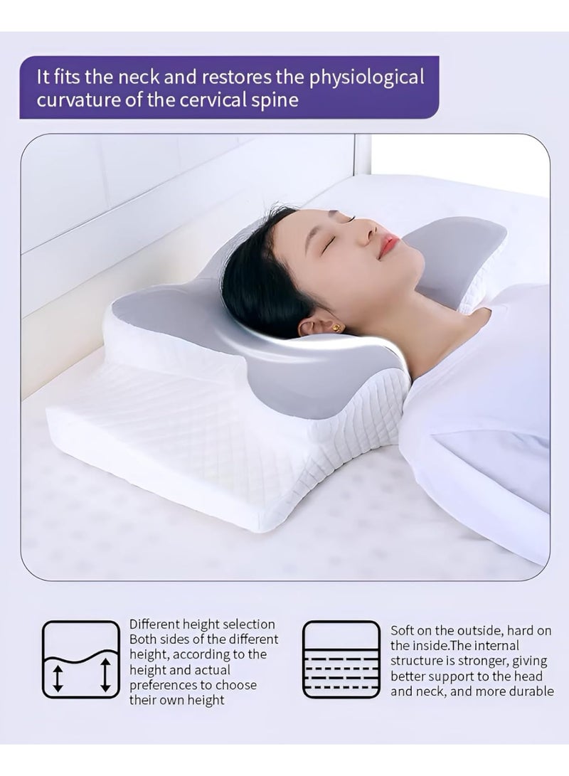 Rakzai Memory Foam Cervical Pillow for Neck & Shoulder Pain Relief – Orthopedic Butterfly Shape Bed Pillow with Ergonomic Neck Support and Washable Cover - Image 5