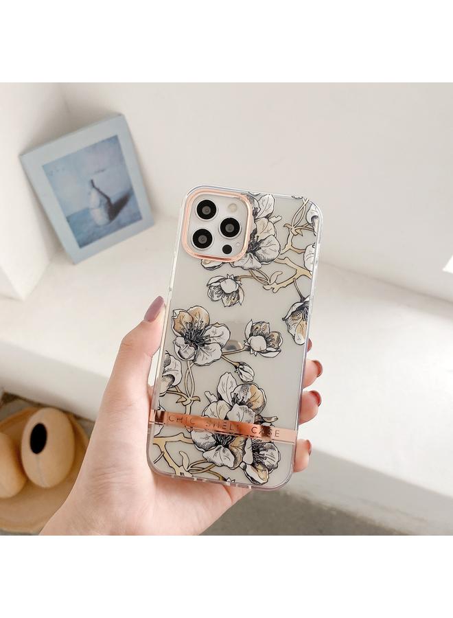 Zaboon Case For iPhone 11 Pro High Translucent Electroplating Flower Pattern TPU + PC Shockproof Case - Image 2