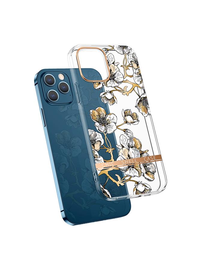 Zaboon Case For iPhone 11 Pro High Translucent Electroplating Flower Pattern TPU + PC Shockproof Case - Image 1