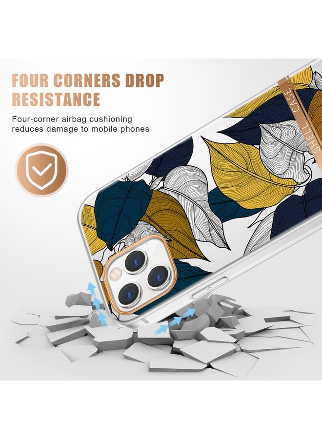 Zaboon Case For iPhone 11 Pro High Translucent Electroplating Flower Pattern TPU + PC Shockproof Case - Image 4