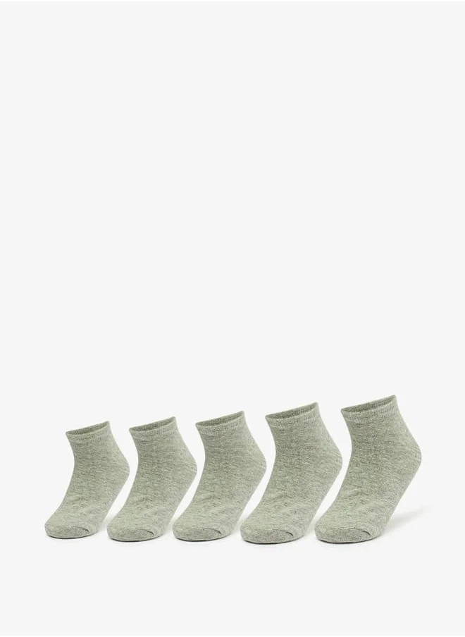 JUNIORS Textured Ankle Length Socks - Set of 5