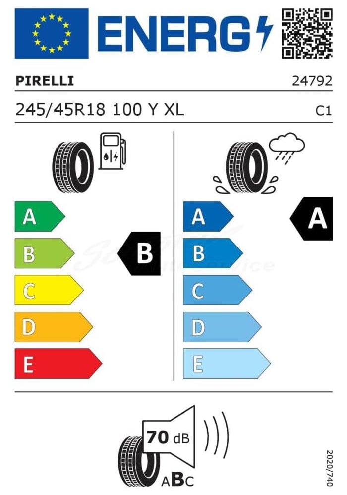 PIRELLI P7cint(*)(MO) BMW 5 SERIES 245/45R18 Tire - Year of Production 2025 - Image 2