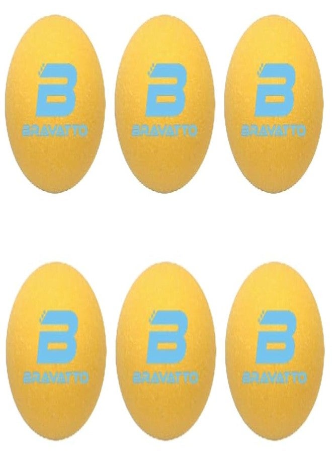 Bravatto Professional Foosball Balls: Tournament Quality - Just Like The Pros Use, Official Regulation Size - Set of 6 Urethane Foosballs (Yellow) - Image 1