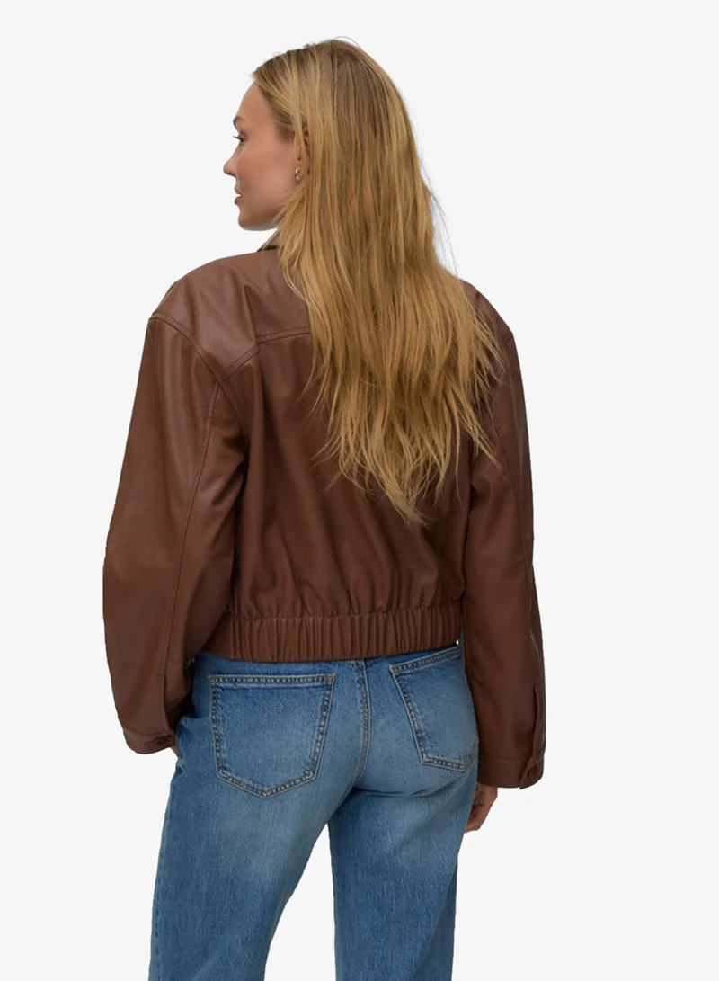 Vero Moda Long Sleeve Plain Bomber Shacket