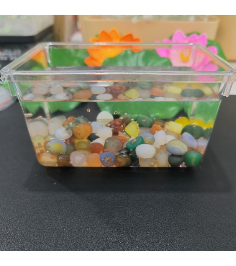 180g Premium Colored Agate Natural Pebbles For Aquarium Decorative Stones Flowerpot Decor Rainbow Small Stones - Image 4