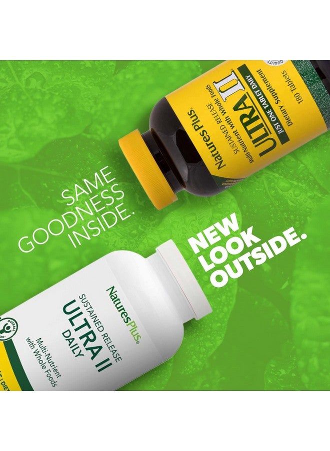 NaturesPlus Ultra II Daily - 180 Tablets - Multivitamin with Whole Foods for Overall Well-Being - Supports Energy & Immune Health - Sustained Release - 180 Servings - Image 2