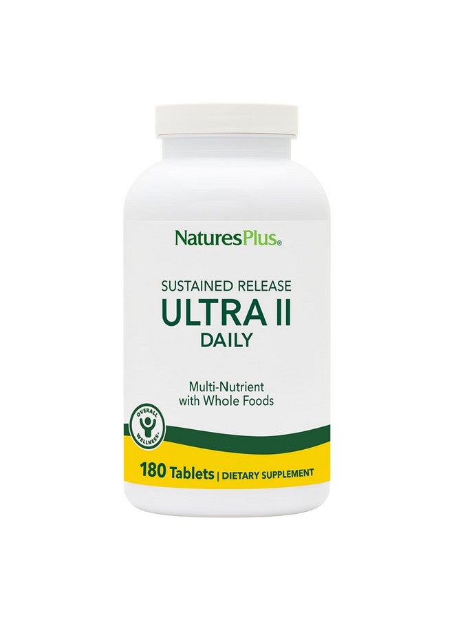 NaturesPlus Ultra II Daily - 180 Tablets - Multivitamin with Whole Foods for Overall Well-Being - Supports Energy & Immune Health - Sustained Release - 180 Servings - Image 1