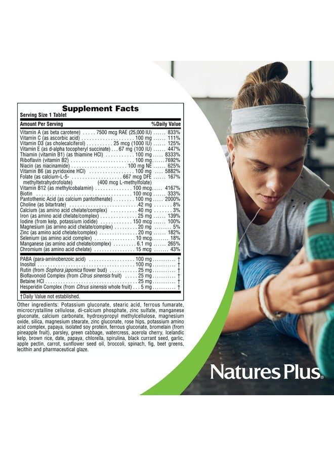 NaturesPlus Ultra II Daily - 180 Tablets - Multivitamin with Whole Foods for Overall Well-Being - Supports Energy & Immune Health - Sustained Release - 180 Servings - Image 5