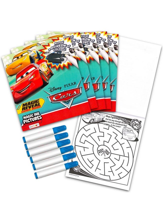 Bendon Disney Cars Imagine Ink Coloring Book Set For Kids 12 Pack Nomess Magic Ink Coloring Books Featuring Lightning Mcqueen With Rexman Stickers And Door Hanger (Disney Cars Party Favors Bundle) - Image 3
