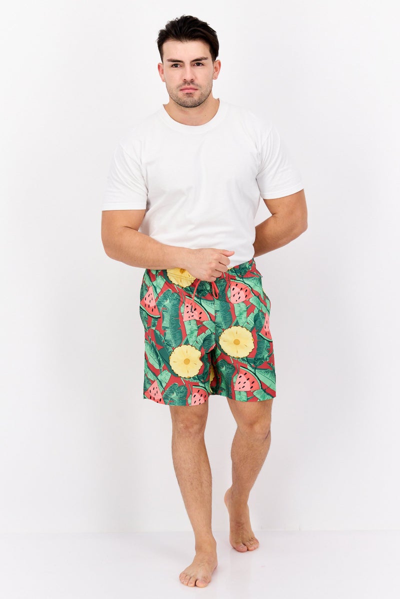 Beach Bros شورتات شاطئية مطبوعة بالكامل للرجال، متعددة الألوان - Image 3