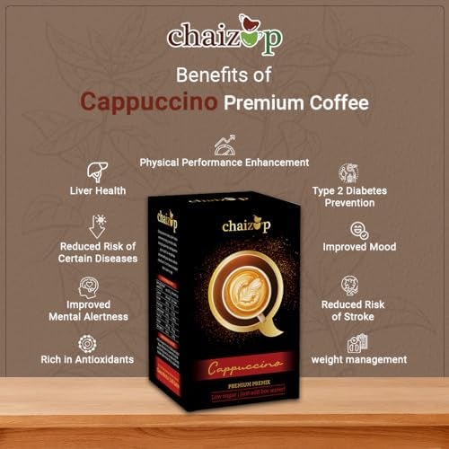 Chaizup Premium 1-Min Instant Cappuccino Coffee Premix - 6 Sachets,120 Gm - Image 5