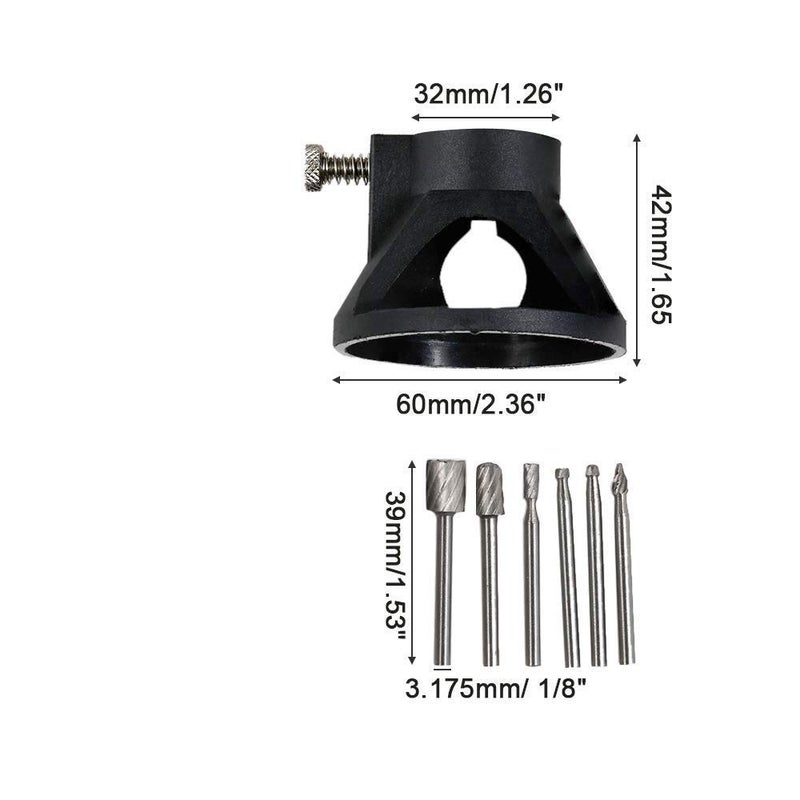 DIY Crafts Style No 4 Combo 6 Pcs HSS Routing Router Bits Burr with Drill Carving Rotary Locator Set Suit DIY Tools for Dremel Rotary Tool Kit for WoodMetal WoStyle No 4 Combo - Image 2